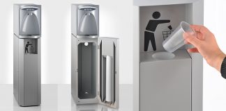 Wasserspender von aQto jetzt mit eingebautem Bechersammler