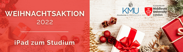 Weihnachtsaktion der KMU Akademie | Middlesex University- iPad zum Studium