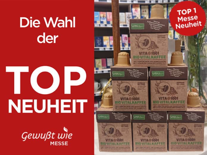 Der VITA1001-EK-10 Bio Vitalkaffee (Reishi Kaffee) wurde auf der Gewusst wie Gesundheitsmesse in Bad Schallerbach im September 2022 zur TOP 1 Neuheit gewählt.