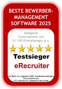 eRecruiter ist beste Bewerbermanagementsoftware 2025