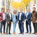 iDWELL Team (vlnr: Michael Haller, Christian Wurm, Anna-Katharina Matzenberger, Alexander Roth, Fritz Stiegler, Daniel Hobmeier)